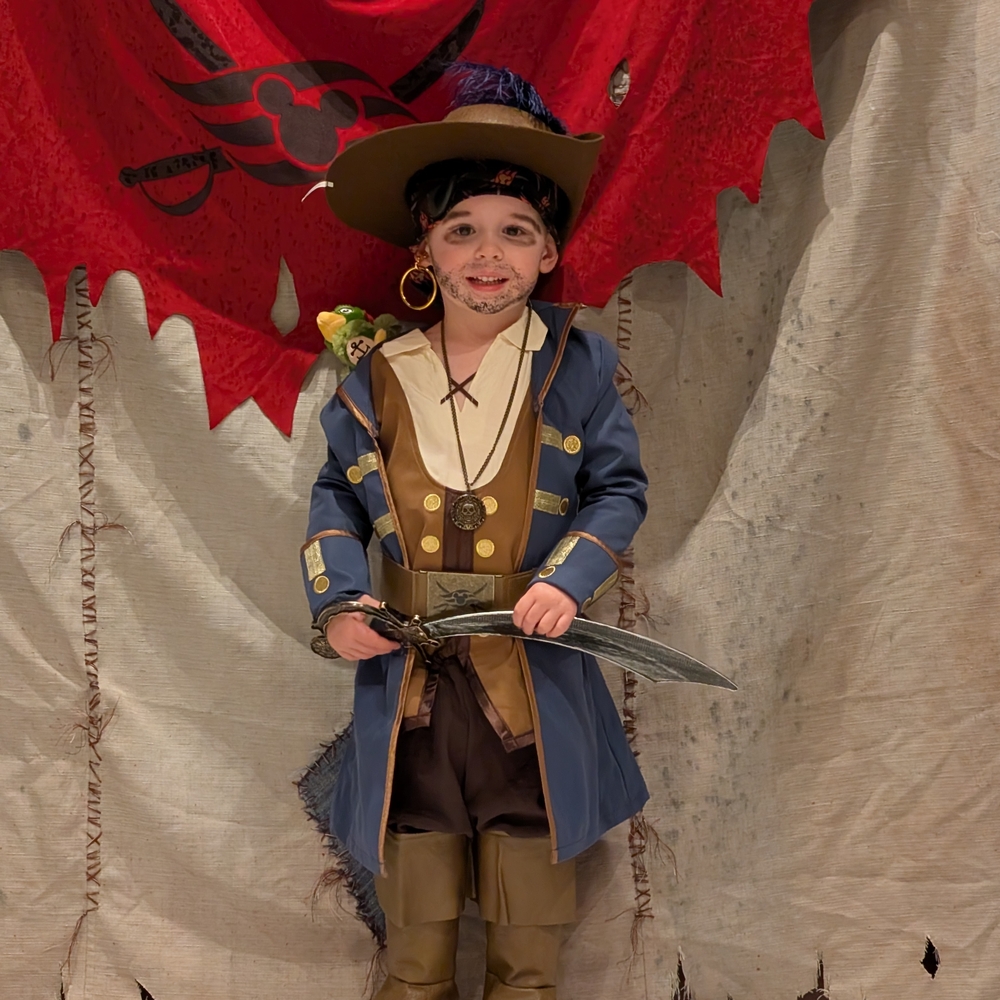 Disney Bippity Boppity Boutique Pirate Costume for Kids - Blue and Brown